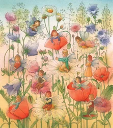 おやゆび姫14、2005（紙にトイレ）